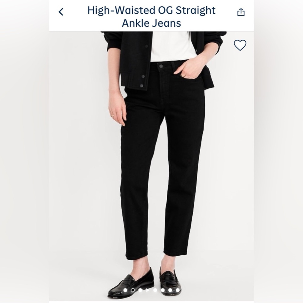 Old Navy OG Straight Ankle Black Jeans